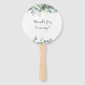 Rustic Botanical Eucalyptus Greenery Wedding ハンドファン (裏面)