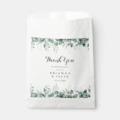 Rustic Botanical Eucalyptus Greenery Wedding フェイバーバッグ (正面)