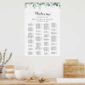 Rustic Botanical Eucalyptus Greenery Wedding ポスター (キッチン)