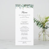 Rustic Botanical Eucalyptus Greenery Wedding メニュー (スタンド正面)