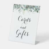 Rustic Botanical Eucalyptus Greenery Wedding 台座サイン (正面)