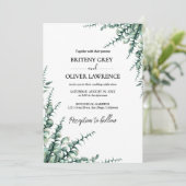 Rustic Botanical Eucalyptus Greenery Wedding 招待状 (スタンド正面)