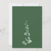 Rustic Botanical Eucalyptus Greenery Wedding 招待状 (裏面)
