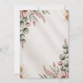 Rustic Botanical Eucalyptus Greenery Wedding  招待状 (裏面)