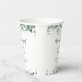 Rustic Botanical Eucalyptus Greenery Wedding 紙コップ (右)