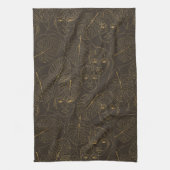 Rustic Botanical Face Line Pattern (1) キッチンタオル (縦)