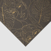 Rustic Botanical Face Line Pattern (1) 薄葉紙 (詳細)