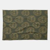 Rustic Botanical Face Line Pattern (2) キッチンタオル (横)