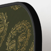 Rustic Botanical Face Line Pattern (2) ピックルボールラケット (左詳細)
