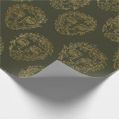 Rustic Botanical Face Line Pattern (2) ラッピングペーパー (角)