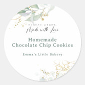 Rustic Botanical Farmers Market Bakery Product ラウンドシール (正面)