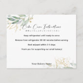 Rustic Botanical Farmers Market Cake Care サンキューカード (正面)