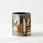 Rustic Botanical - Personalized Earthy Abstract マグカップ (中央)