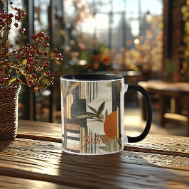 Rustic Botanical - Personalized Earthy Abstract マグカップ