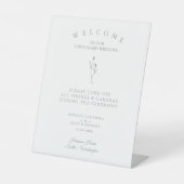 Rustic Botanical Simple Wedding Unplugged Ceremony 台座サイン (正面)