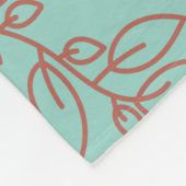 Rustic Botanical Stripes フリースブランケット (角)