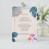 Rustic Botanical Wedding Enclosure Card | Elegant  エンクロージャーカード (スタンド正面)
