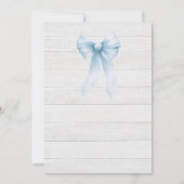 Rustic Bow Something Blue Bridal Shower 招待状 (裏面)
