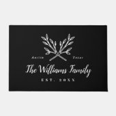 Rustic Branches Family Monogram ドアマット (正面)