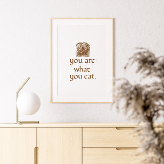 Rustic Bread Art with Handwritten Calligraphy ポスター