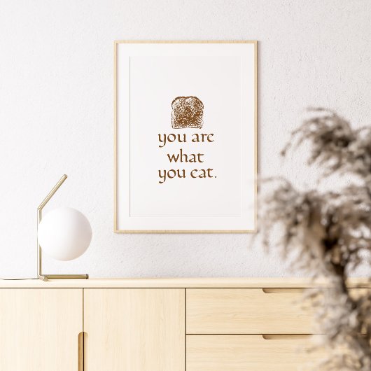 Rustic Bread Art with Handwritten Calligraphy ポスター