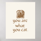 Rustic Bread Art with Handwritten Calligraphy ポスター (正面)