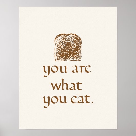 Rustic Bread Art with Handwritten Calligraphy ポスター (正面)