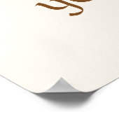 Rustic Bread Art with Handwritten Calligraphy ポスター (角)