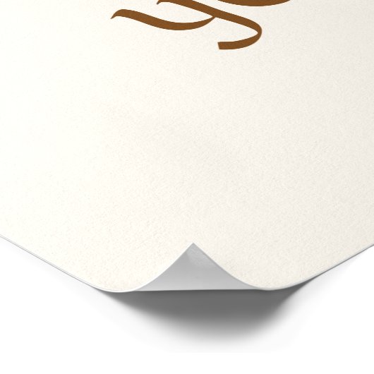 Rustic Bread Art with Handwritten Calligraphy ポスター (角)