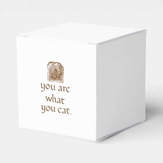 Rustic Bread & Handwritten Text Favor Box フェイバーボックス (正面サイド)