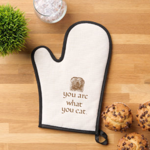 Rustic Bread & Handwritten Text Oven Mitt 鍋つかみ