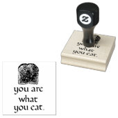 Rustic Bread & Handwritten Text Rubber Stamp ラバースタンプ (押印)