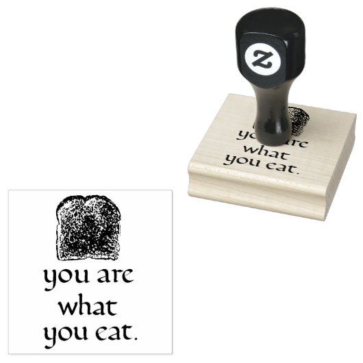 Rustic Bread & Handwritten Text Rubber Stamp ラバースタンプ (押印)