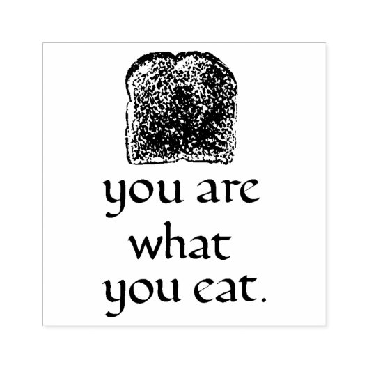 Rustic Bread & Handwritten Text Rubber Stamp ラバースタンプ (インプリント)