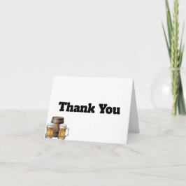Rustic Brewery Baby & Bridal Shower Thank You Card サンキューカード