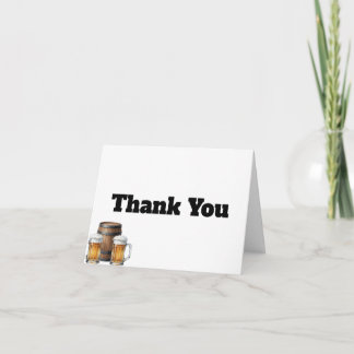 Rustic Brewery Baby & Bridal Shower Thank You Card サンキューカード