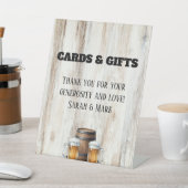 Rustic Brewery Shower Cards and Gifts Table Sign 台座サイン (インサイチュ)