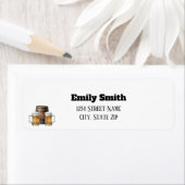 Rustic Brewery Shower Return Address Labels ラベル (インサイチュ)