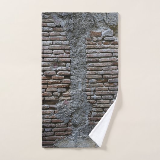 Rustic Brick Stone Wall Napoli 1 バスタオルセット (ハンドタオル)