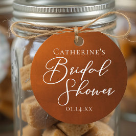 Rustic Bridal Shower Personalized Party フェイバータグ