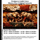 Rustic Bronze & Gold Elephants EK1R Decoupage 薄葉紙