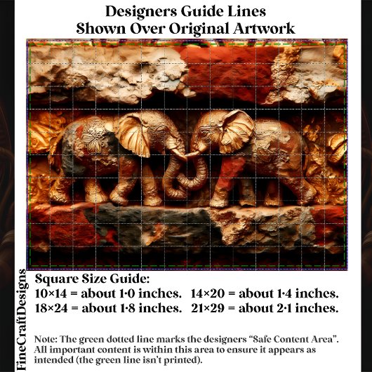 Rustic Bronze & Gold Elephants EK1R Decoupage 薄葉紙