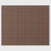 Rustic Brown and Maroon Fine Tartan ラッピングペーパー (フラット)