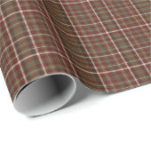 Rustic Brown and Maroon Fine Tartan ラッピングペーパー (ロールコーナー)