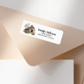 Rustic Brown Barn Farm Address ラベル