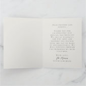 Rustic Brown Botanical Pattern Photo Wedding サンキューカード (内部)