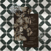 Rustic Brown Botanical Pattern Wedding メニュー