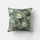 Rustic Brown Bows Cream Green Christmas   クッション (裏面)