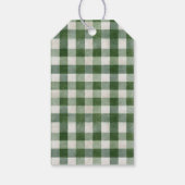 Rustic Brown Cream Green Christmas Deer ギフトタグ (裏面)