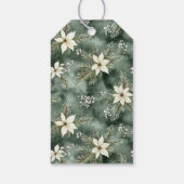 Rustic Brown Cream Green Ornament Christmas   ギフトタグ (裏面)